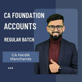 CA Foundation Accounts | Regular Batch by CA Hardik Manchanda | For Jan 26 & May 26 Exams